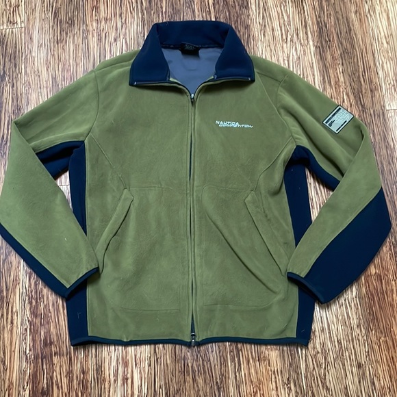 Nautica green fleece zip up jacket size XS - Picture 2 of 7